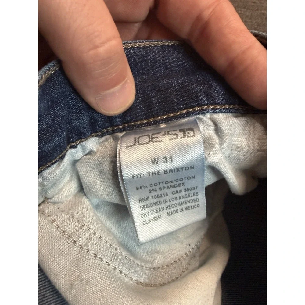 Joe's Jeans Brixton W31x29-30 Medium Wash Stretch Straight Slim Denim Mens